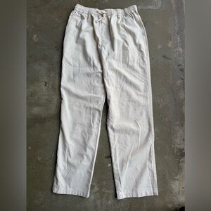 New beige cream canvas pants